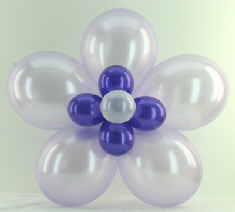 Luftballonblume: Ballonblume-Ballondekoration-Blume-aus-Ballons